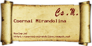 Csernai Mirandolina névjegykártya